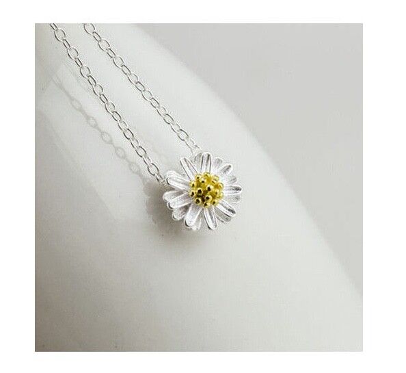 Halskette Sonnenblume Sterlingsilber 925 Damenkette - Vipfashion797