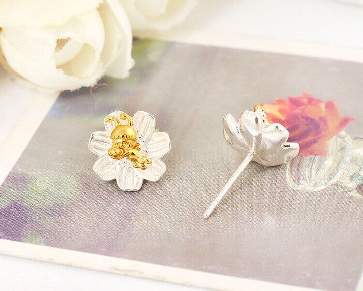 Ohrstecker Blumen Sterling Silber 925 Damen Kinder Ohrringe ´ - Vipfashion797