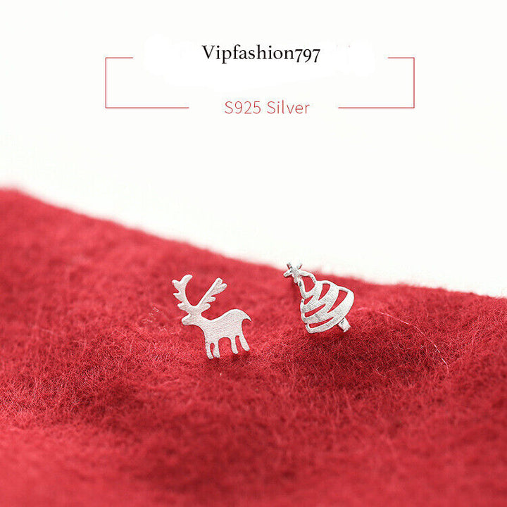 Ohrstecker Spinner Sterling Silber 925 Damen Weihnachten Ohrringe - Vipfashion797