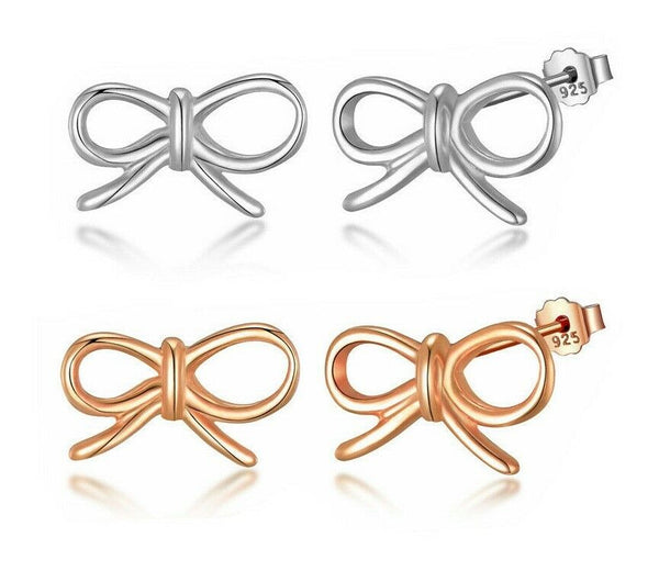 Infinity Ohrstecker Sterling Silber 925 Mini Ohrringe Unendlichkeit Glück
