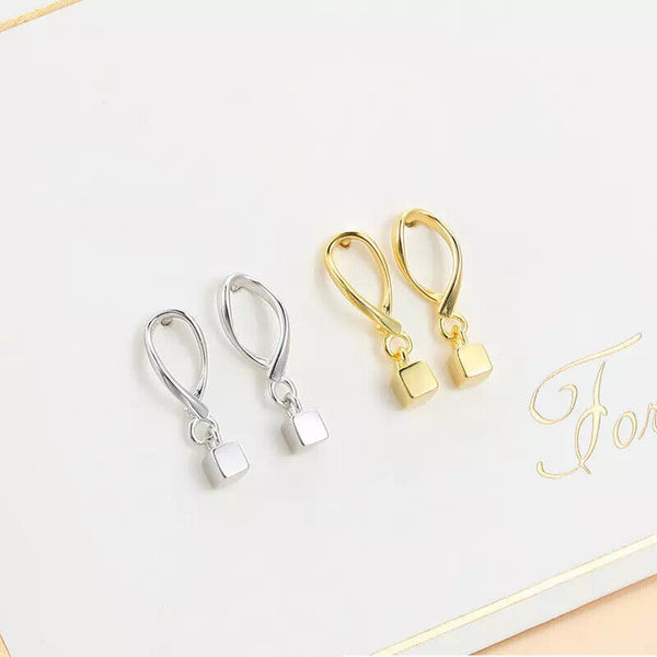 Ohrhänger Quadrat echt Sterling Silber 925 Damen Ohrringe