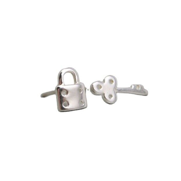 Damen Ohrstecker Schlüssel Sterling Silber 925 Mädchen Ohrring