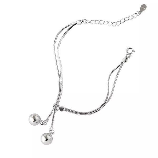 Armkette Bällen Sterlingsilber 925 Damen Mädchen Kinder Kette 20.5 cm