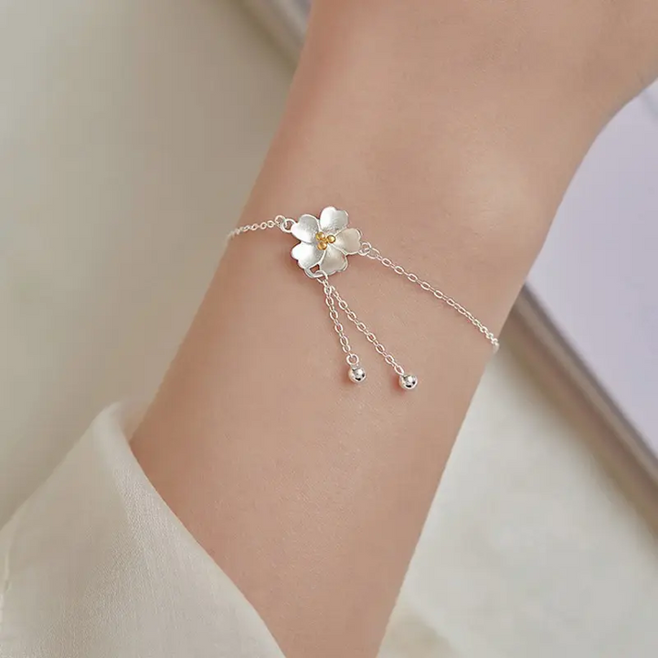 Armband Blume Sterling Silber 925 Damen Mädchen Kette - Vipfashion797