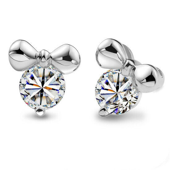 Mini Micky Ohrstecker Silber 925 Zirkonia Mädchen Kinder Ohrringe