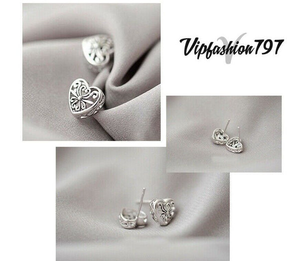 Herz Ohrringe Sterling Silber 925er Damen Kinder Ohrstecker
