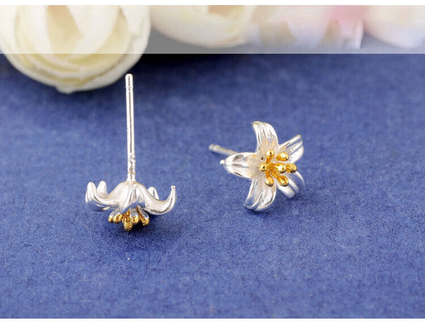 Ohrstecker Frühlings Blume echt Sterlingsilber 925 Damen Ohrringe