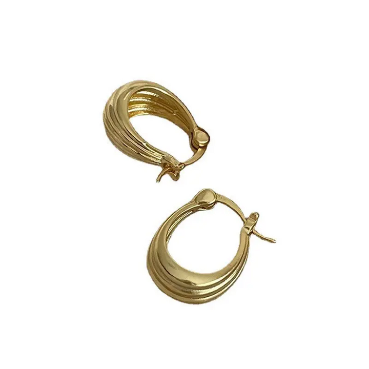 Damen Creole Sterling Silber 925 Mädchen Ohrringe - Vipfashion797