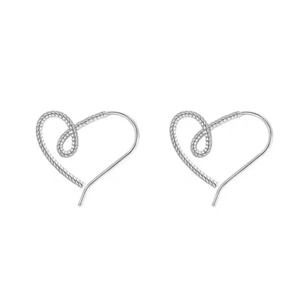 Damen Ohrhänger Herz Sterling Silber 925 Mädchen Ohrringe