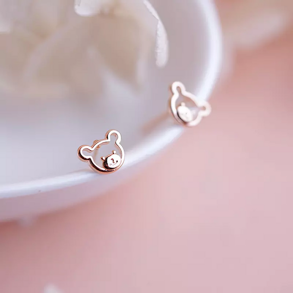 Xs Mini Ohrstecker Schwein Silber 925 Roségold Damen Kinder Ohrringe