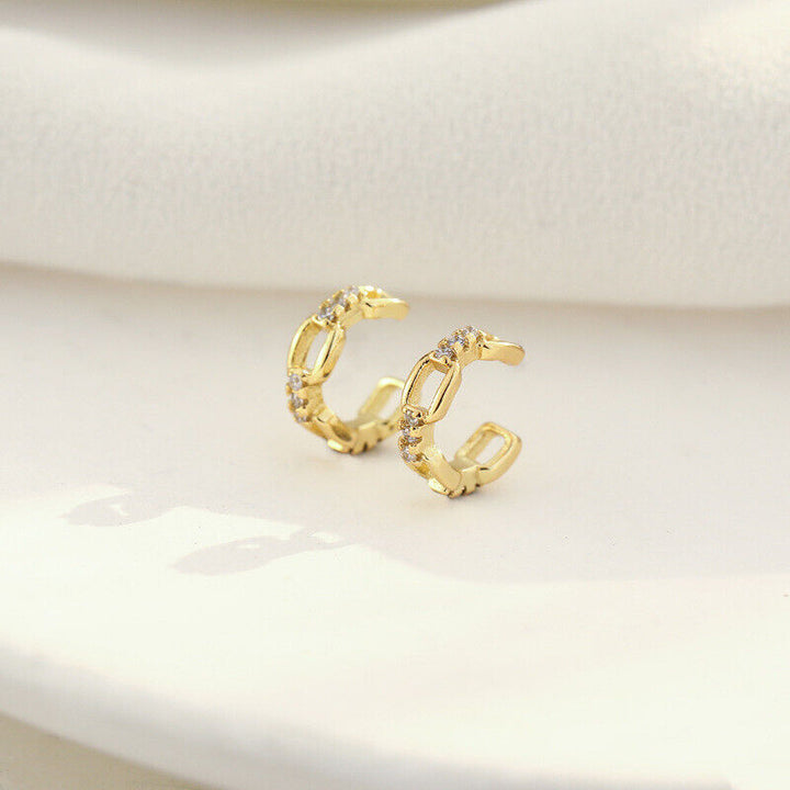 Clip Mini Ohrklemme echt Silber 925 Zirkonia ein Stück Mädchen Ohrringe - Vipfashion797