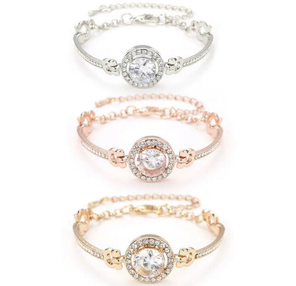 Armband, Armkette, Rosegold, Silber, Gold, Kristall, Damen, Mädchen Schmuck.