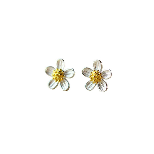 Ohrringe Ohrstecker Gänseblume Sterlingsilber 925
