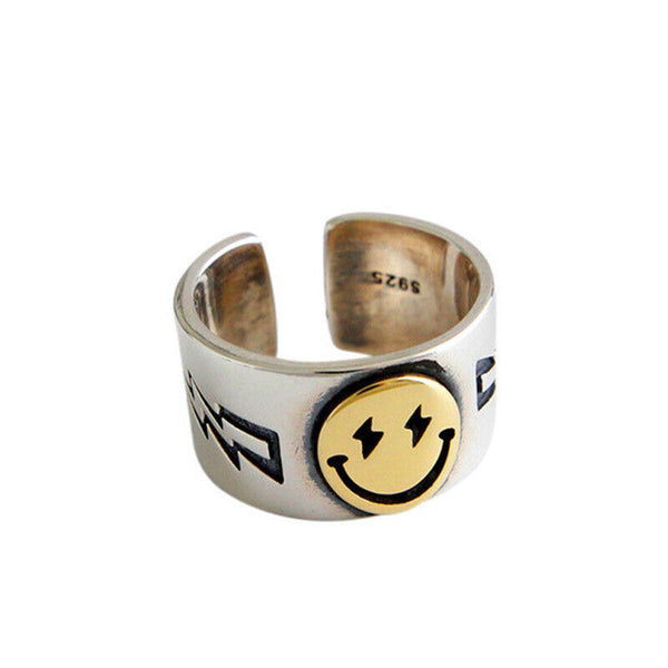 Damen Ring Smail Sterling Silber 925 Glück größenverstellba 48-54