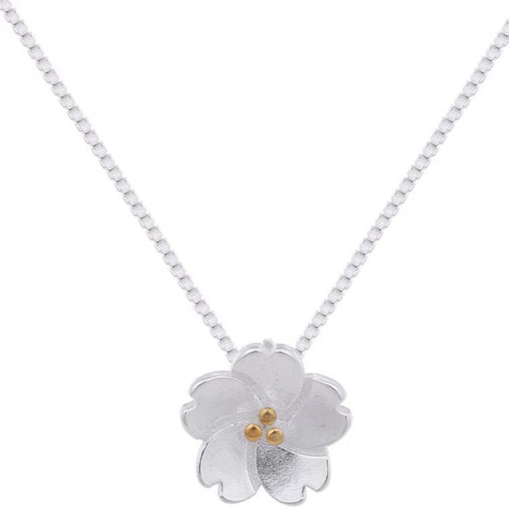 Halskette Blume Sterlingsilber 925 Kinder Damenkette - Vipfashion797