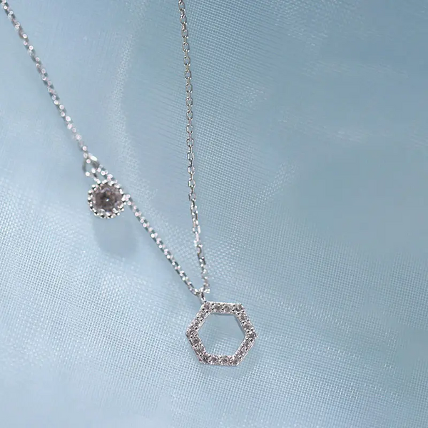 Halskette- Anhänger Rund Sterling Silber 925 Zirkonia Damen