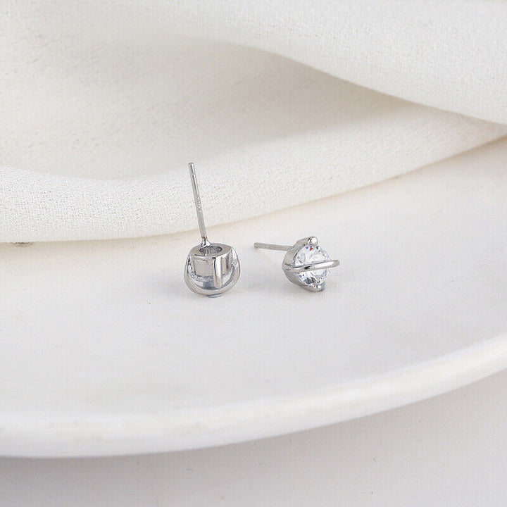 Ohrringe Silber 925 Damen Mädchen Ohrstecker 6mm - Vipfashion797