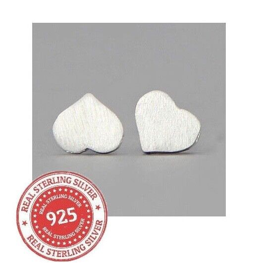 Herz Ohrstecker Silber 925 Damen Kinder Ohrringe - Vipfashion797