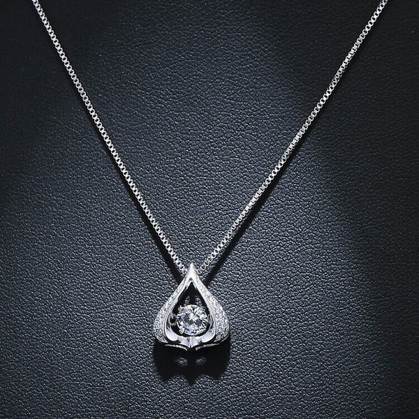 Halskette tränen Sterling Silber 925 Zirkonia Damen kette