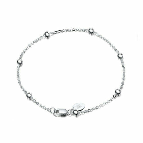 925 Silber mit Kugeln – Elegantes Design Armketten - Fußkette - 21-26 cm