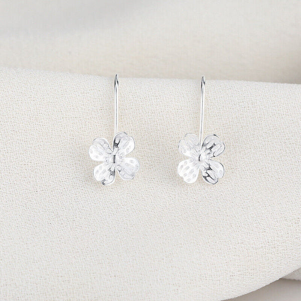 Ohrhänger Blume Sterling Silber 925 Damen Ohrringe Neu