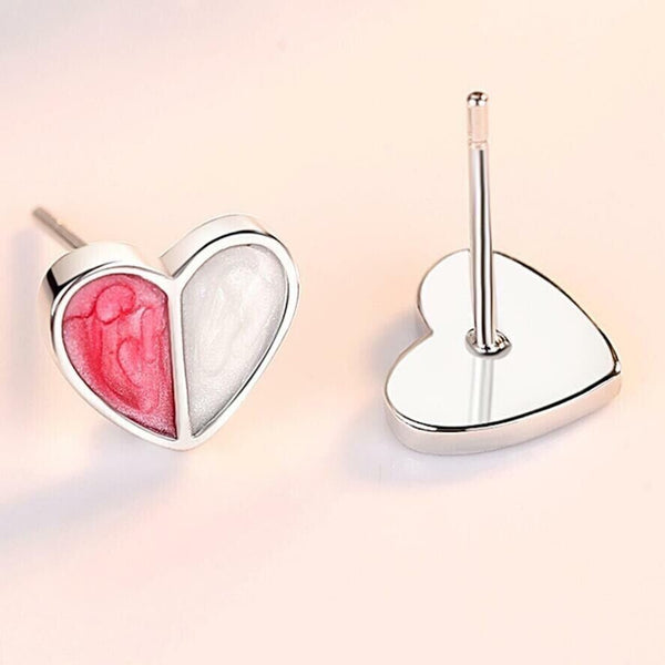 Herz Ohrringe Sterling Silber 925 Damen Mädchen Ohrstecker