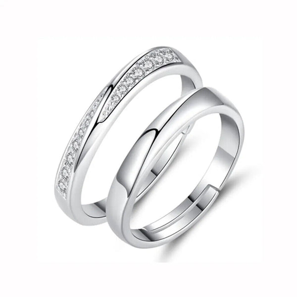 Damen Wrap Ring Sterling Silber 925 Zirkonia offen 54-56 - Vipfashion797