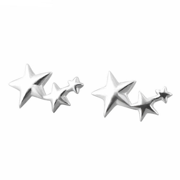 925er Silber Sternen-Ohrringe – Funkelnde Ohrstecker im Stern-Design