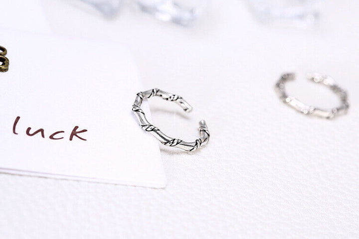 Damen Ring 49-54 Verstellbar Sterling Silber 925 Geschwärzt - Vipfashion797