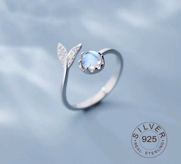 Damen Ring Delfin Sterling Silber 925 Opal Damenring 52-56