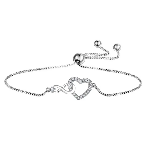 Damen Armband Herz Sterling Silber 925  Zikronia Armkette Herz