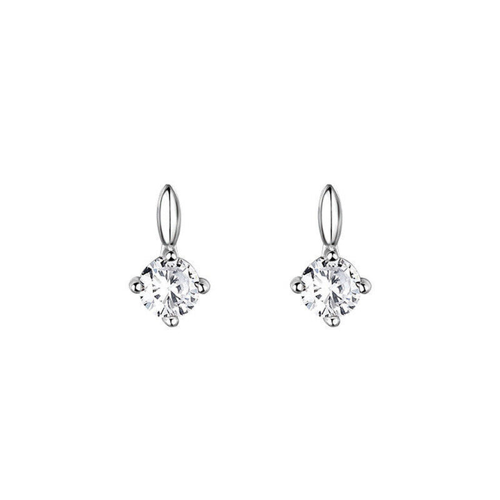 Ohrstecker Rund Sterling Silber 925 Zirkonia Damen Ohrringe 9mm - Vipfashion797