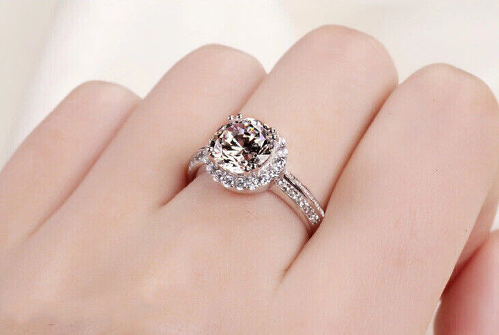 Damen Ring Silber 925 Kries ZirkoniaAnpassbar für alle Größen - Vipfashion797