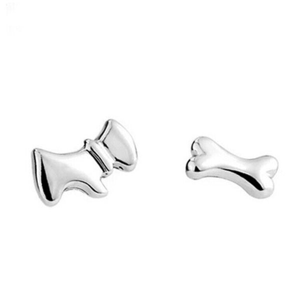 Mini spielender Hund Ohrstecker Sterling Silber 925 Ohrringe
