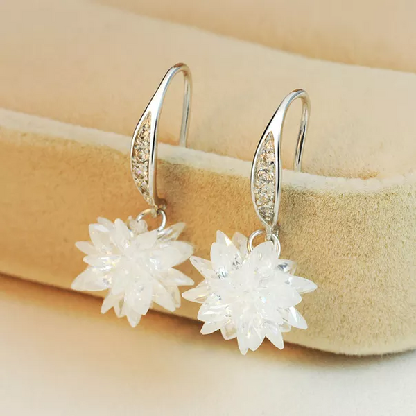 Damen Ohrhänger Sterling Silber 925 Kristall Ohrringe