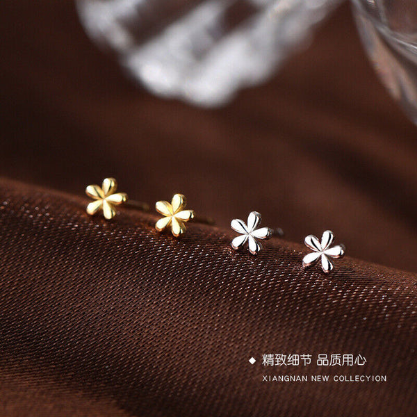 XS Kleine Ohrringe Silber 925 Blume Mädchen Ohrstecker 3,5 mm