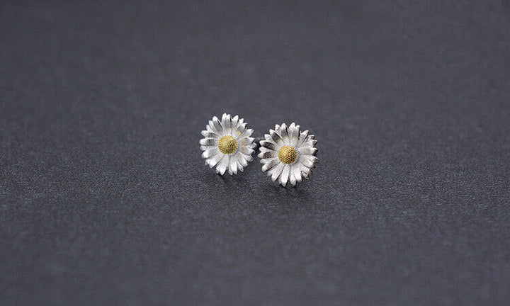 Ohrstecker Gänseblümchen echt Silber 925 Damen Kinder Ohrringe Blume - Vipfashion797