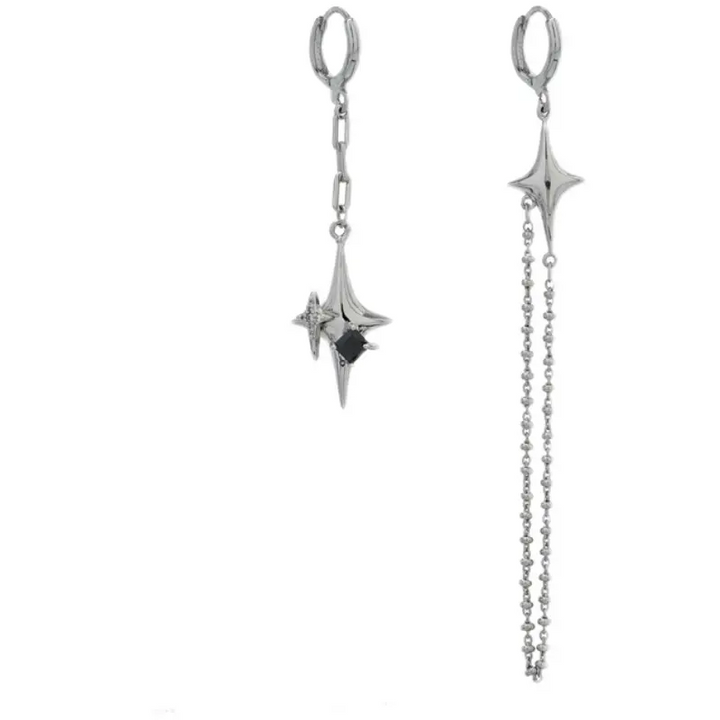 Creolen mit Anhänger Tropfen Sterling Silber 925 Damen Ohrringe - Vipfashion797