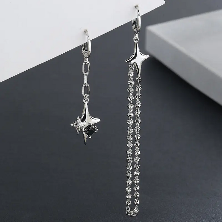 Creolen mit Anhänger Tropfen Sterling Silber 925 Damen Ohrringe - Vipfashion797