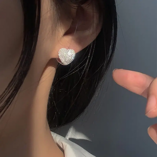 Ohrstecker Herz Sterlingsilber 925  Damen Ohrringe Neu !