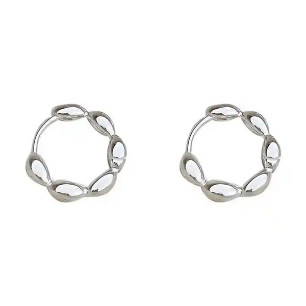 Creolen Oval - Rund Sterling Silber 925 Damen Ohrringe Kreolen