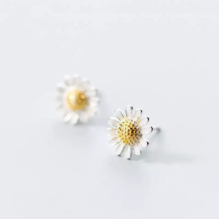 Sonnen blume Ohrstecker Silber 925 Damen Kinder Ohrringe Top - Vipfashion797