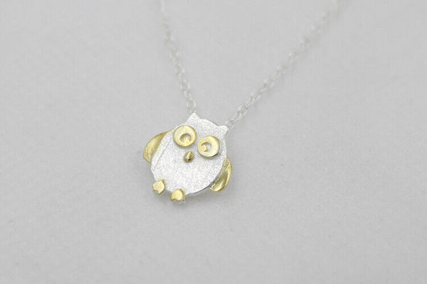 Halskette Eule Sterling Silber 925 Mädchen Kinder Kette Geschenk