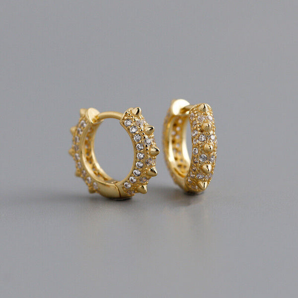 Creolen 925 Sterling Silber Zirkonia Kreolen Damen Ohrringe