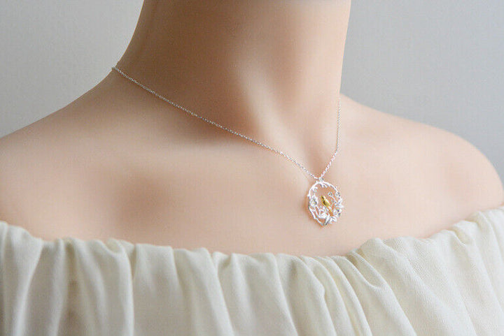Halskette König der Vögel Silber 925 Damen Collier kette - Vipfashion797