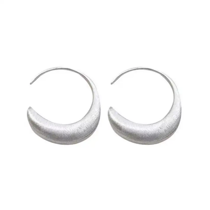 Halb Creole Sterlingsilber 925 Damen Kreolen Ohrringe - Vipfashion797