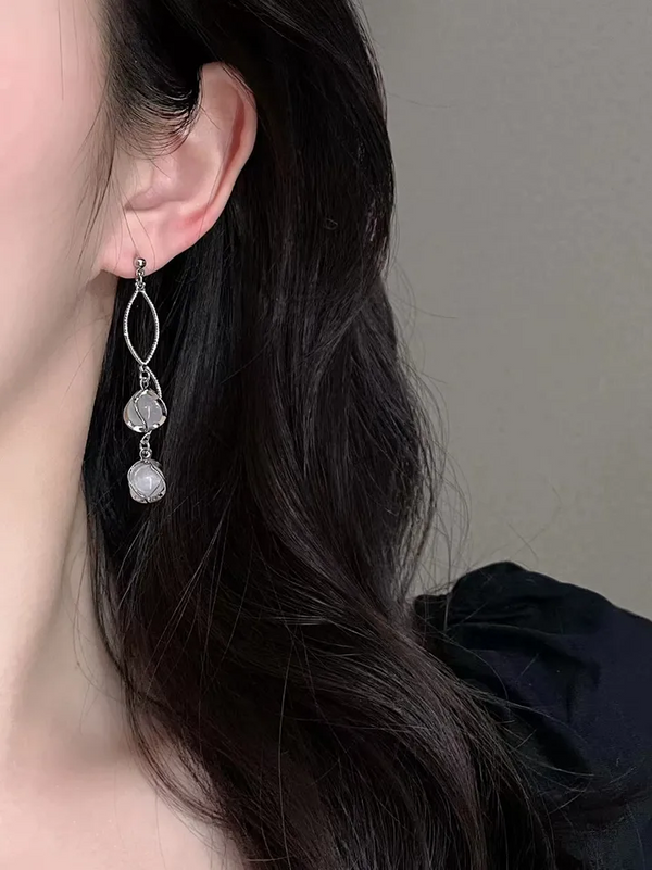 Ohrhänger Kugel Sterlingsilber 925 Damen Opal Ohrringe