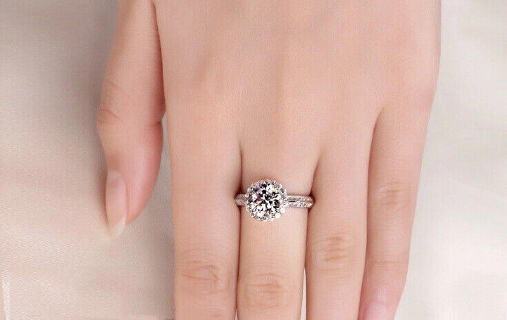Damen Ring Silber 925 Kries ZirkoniaAnpassbar für alle Größen - Vipfashion797
