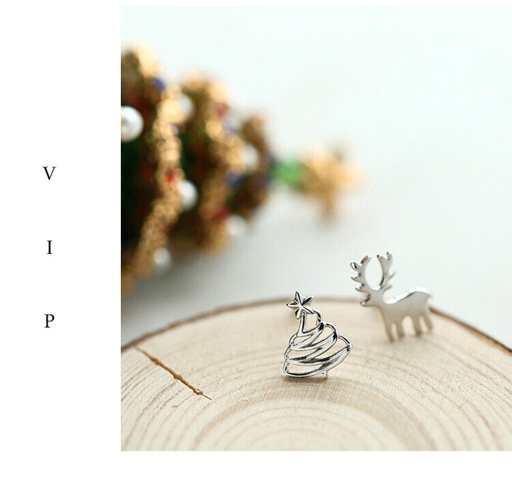 Ohrstecker Spinner Sterling Silber 925 Damen Weihnachten Ohrringe - Vipfashion797