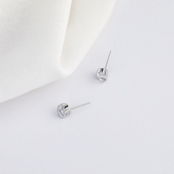 Ohrringe Silber 925 Damen Mädchen Ohrstecker 6mm - Vipfashion797